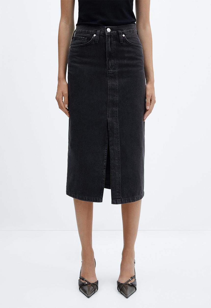 MANGO - Skirt Soleil - open Grey