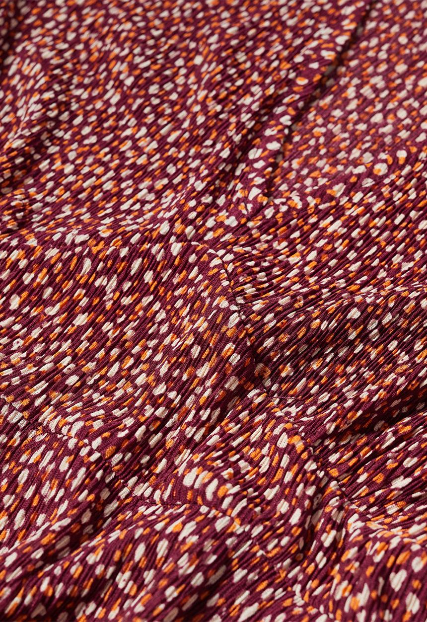 MANGO - Plus Dress Mar - Dark Red