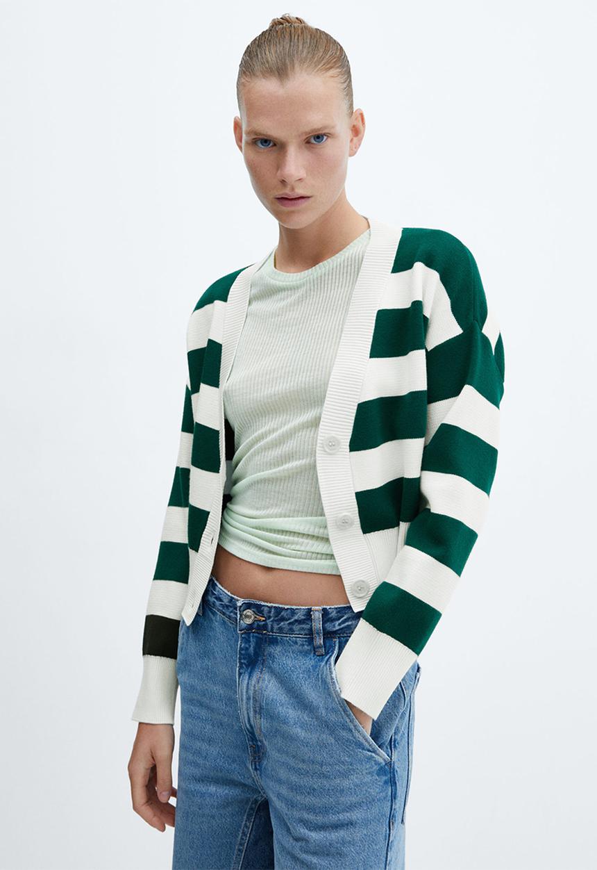 MANGO - Cardigan Atram - Green