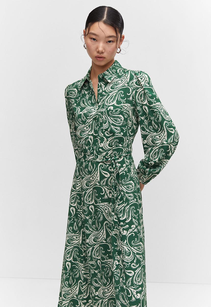 MANGO - Dress Apple5 - Green