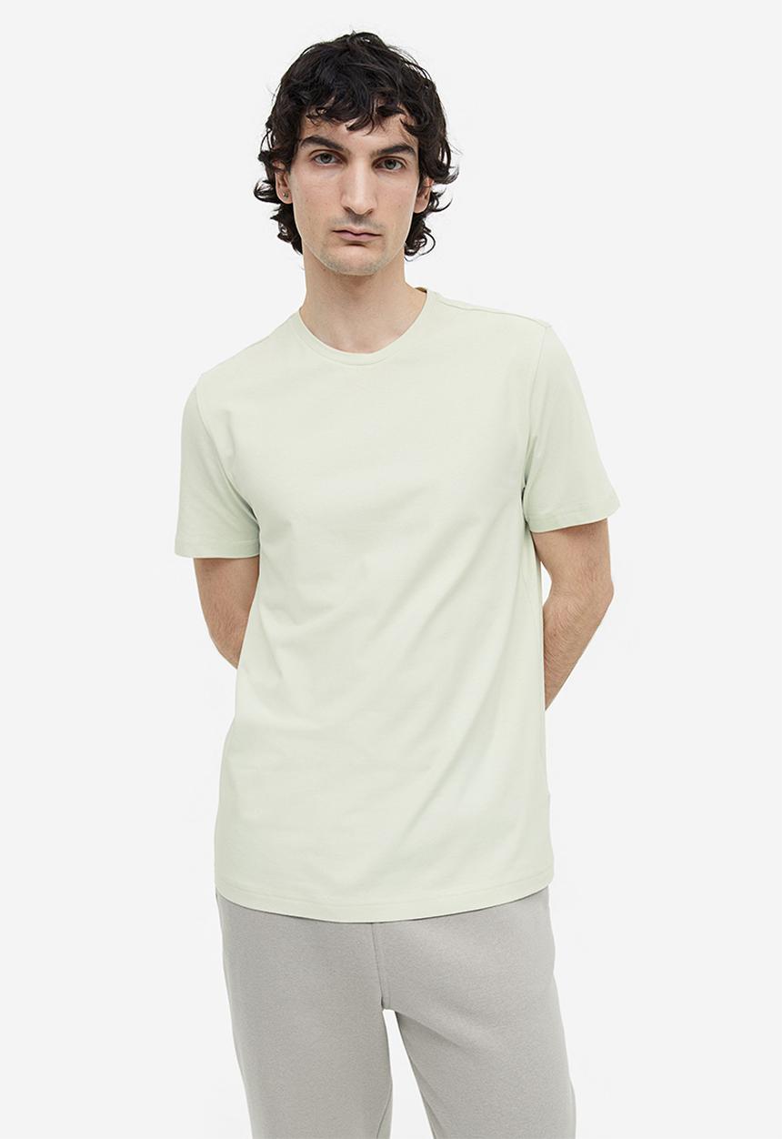 H&M - Slim fit round-necked t-shirt - green