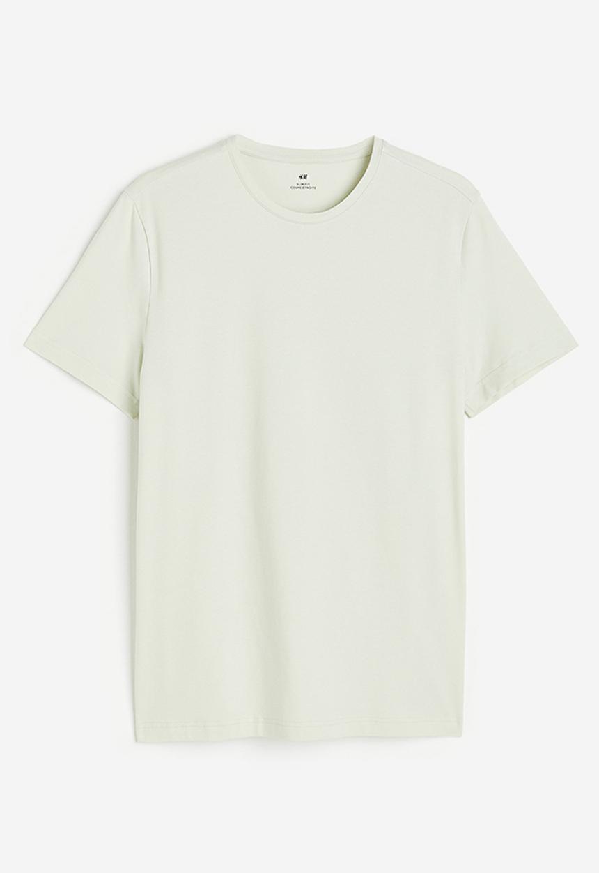 H&M - Slim fit round-necked t-shirt - green