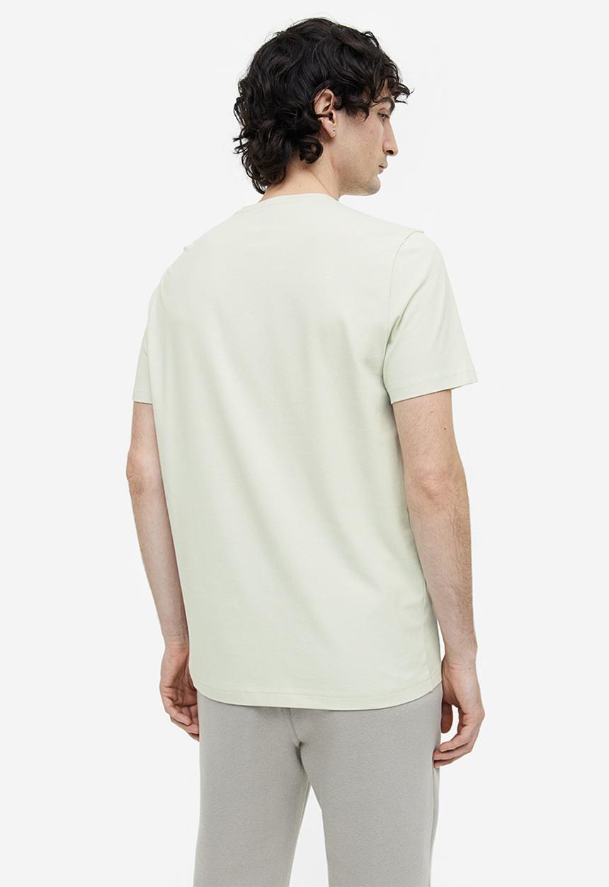 H&M - Slim fit round-necked t-shirt - green