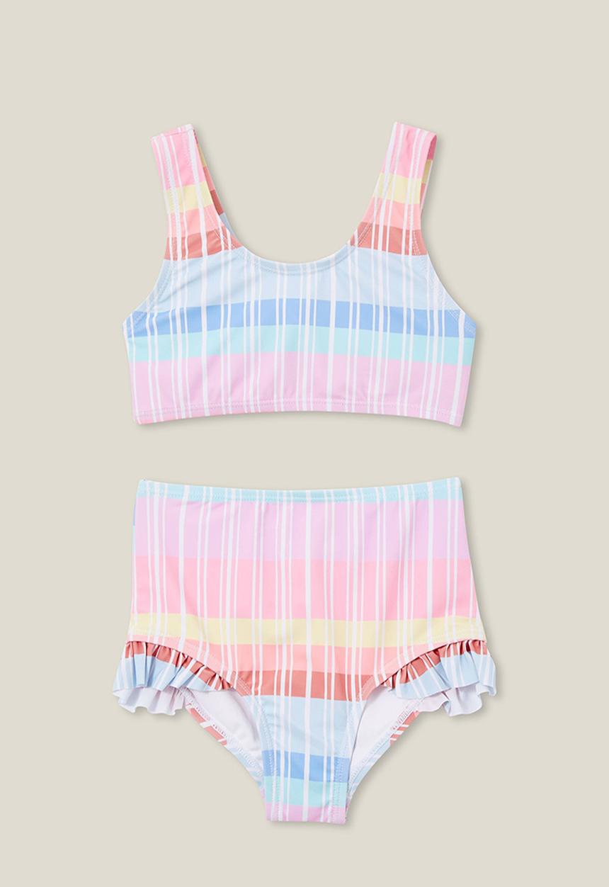 Cotton On - Lara bikini - vanilla/rainbow pastel