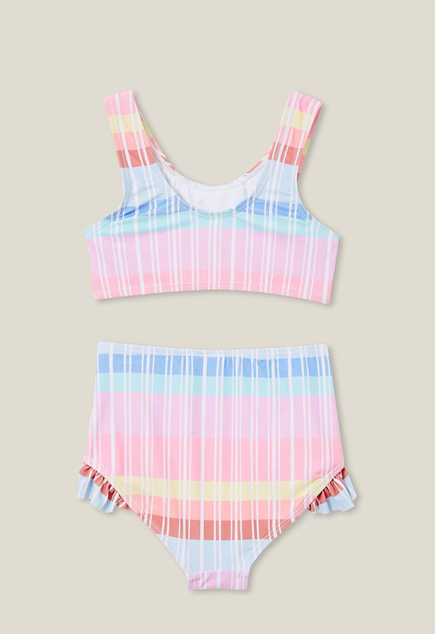 Cotton On - Lara bikini - vanilla/rainbow pastel