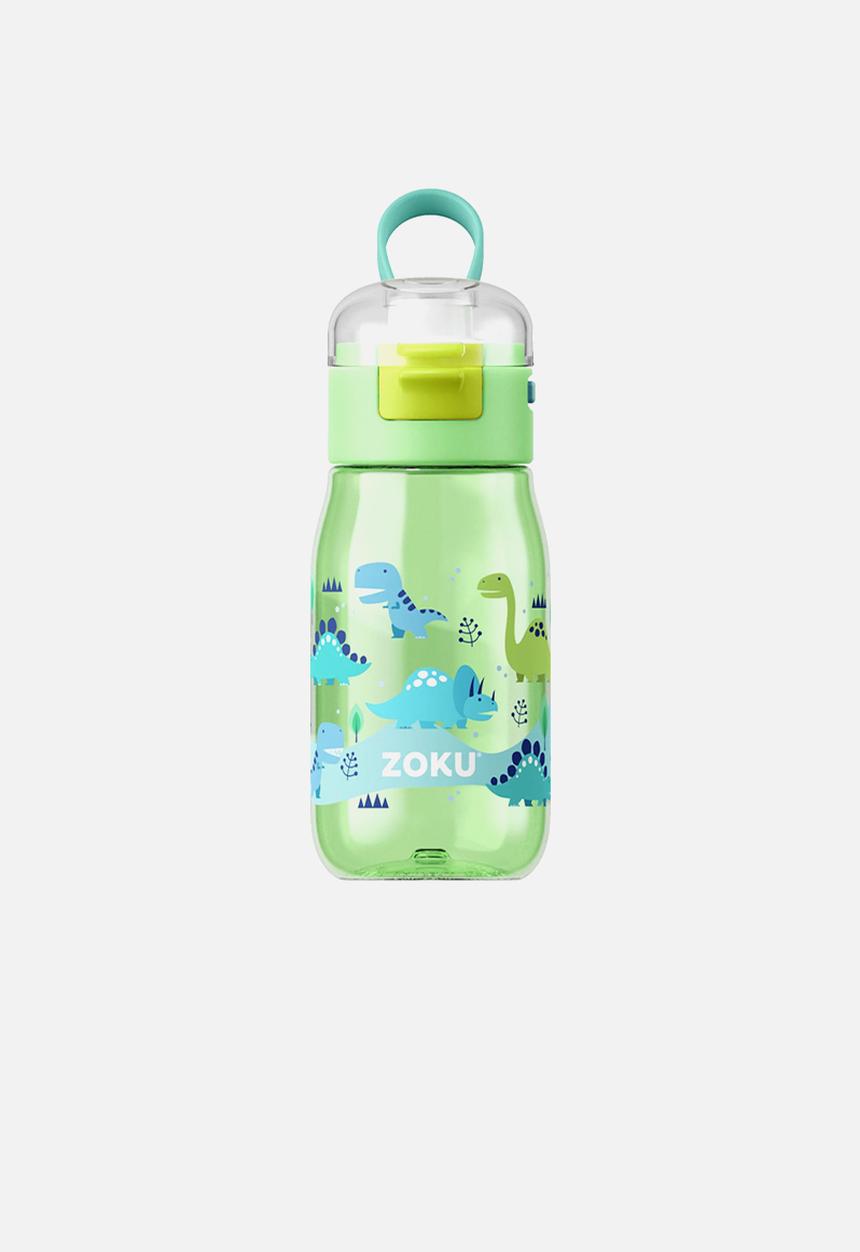 Zoku - Pops Kids Flip Gulp Bottle - Green Dino