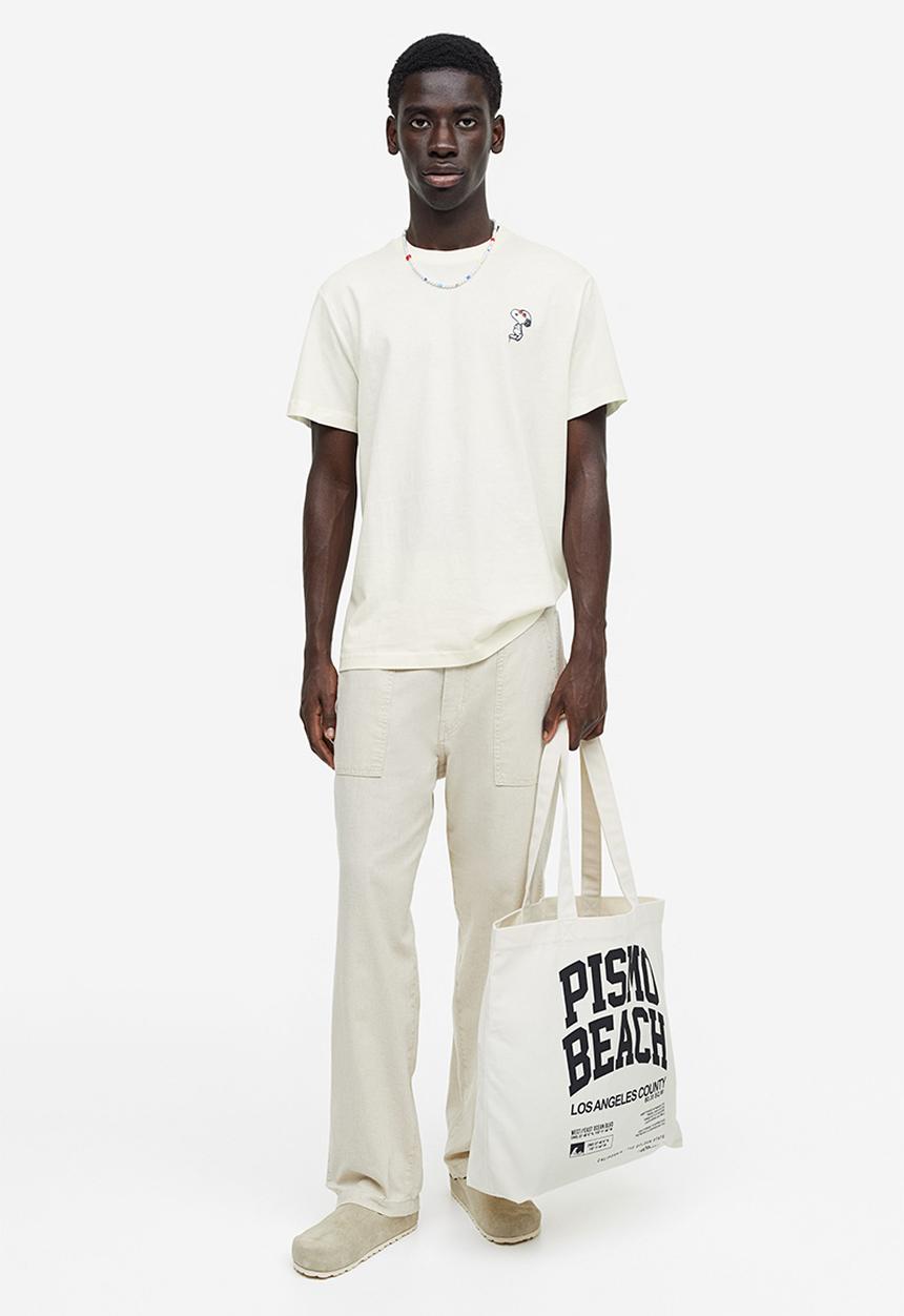 H&M - Regular fit T-shirt - cream 