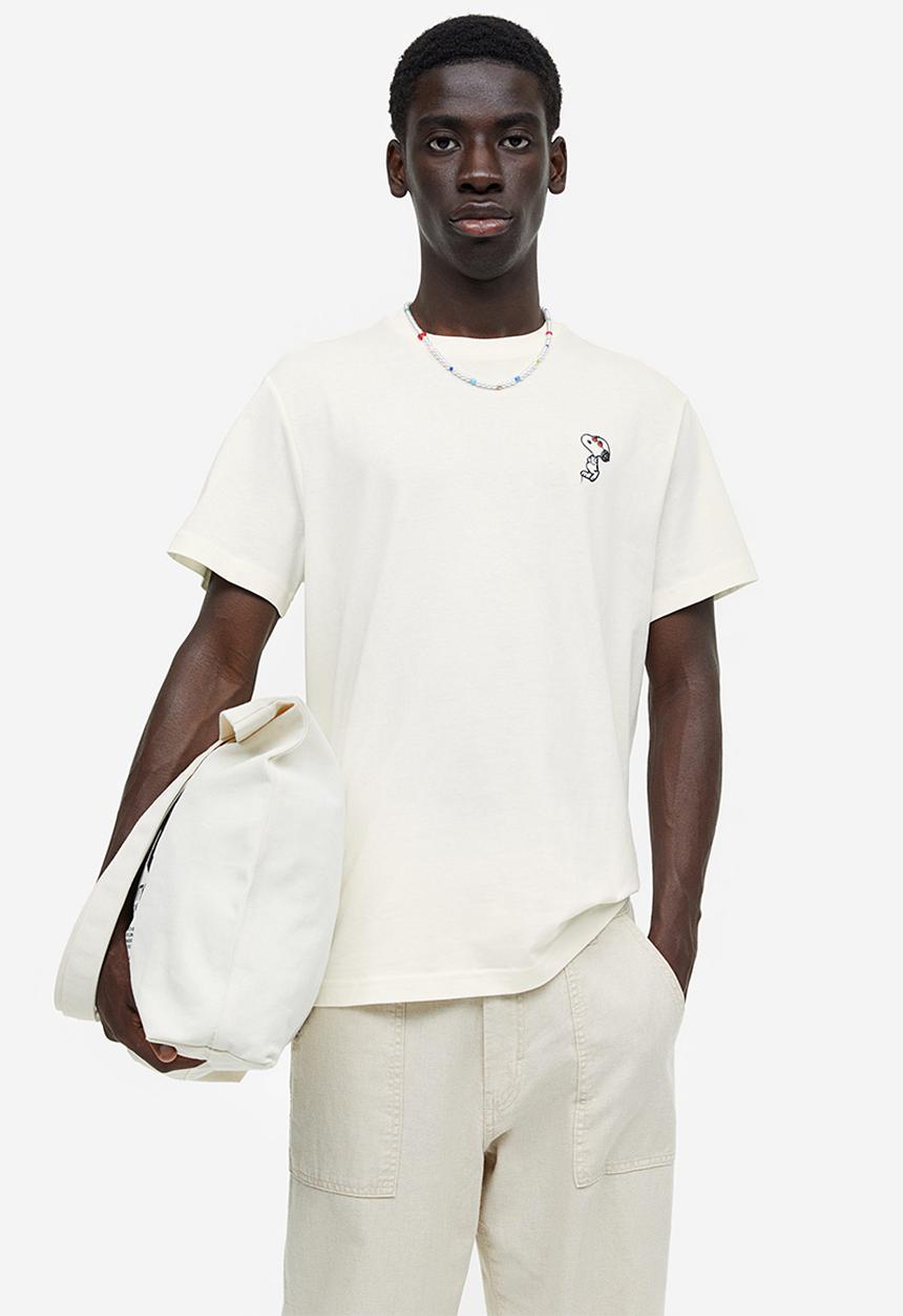 H&M - Regular fit T-shirt - cream 