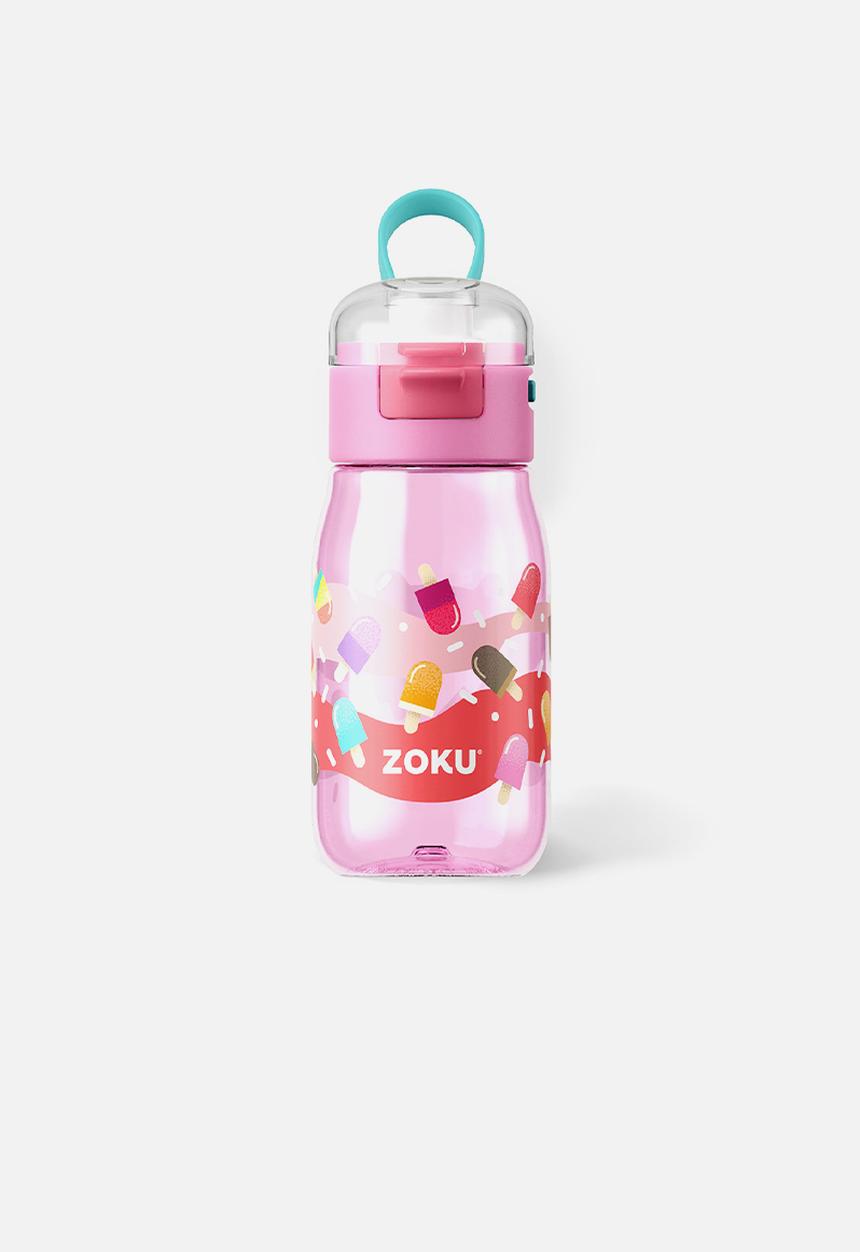 Zoku - Pops Kids Flip Gulp Bottle - Pink Pops