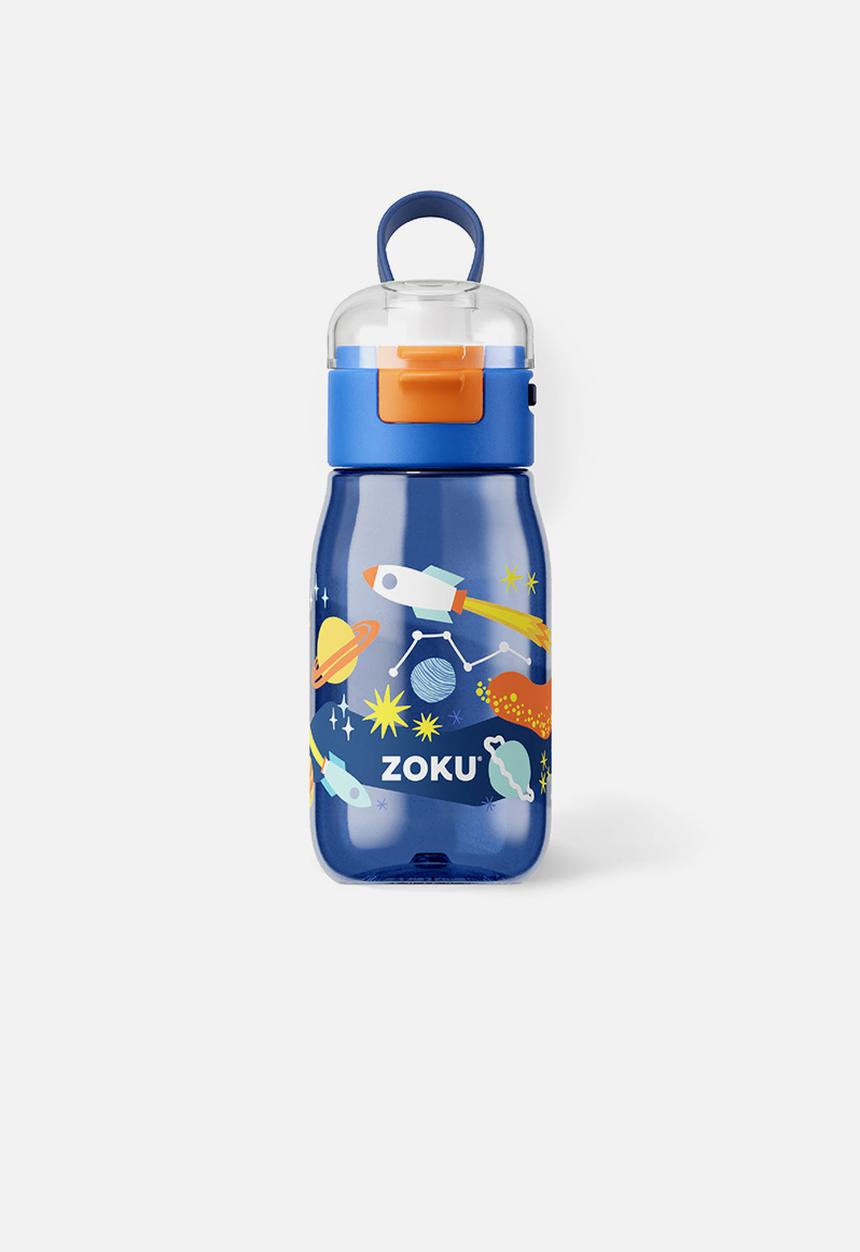 Zoku - Pops Kids Flip Gulp Bottle - Blue Space