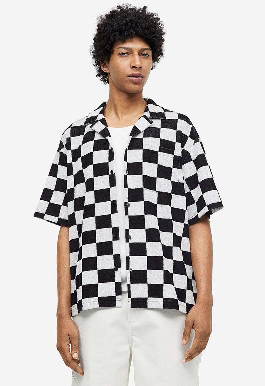 H&M - Relaxed fit terry shirt - black