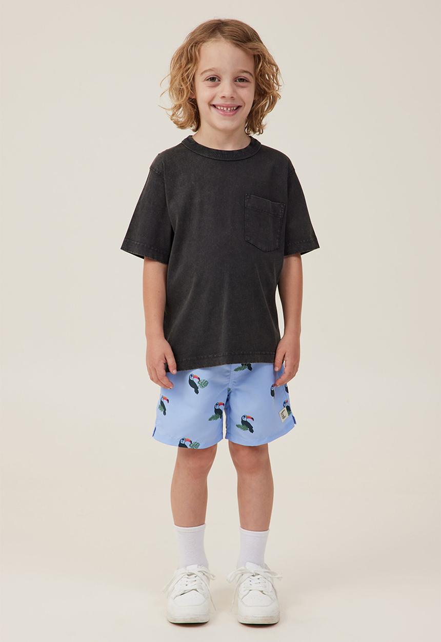 Cotton On - Bailey board short - dusk blue/toucan