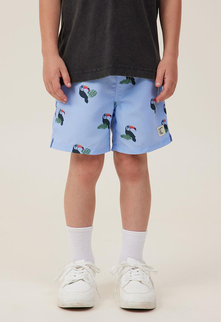 Cotton On - Bailey board short - dusk blue/toucan