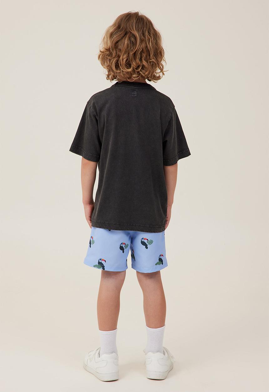 Cotton On - Bailey board short - dusk blue/toucan