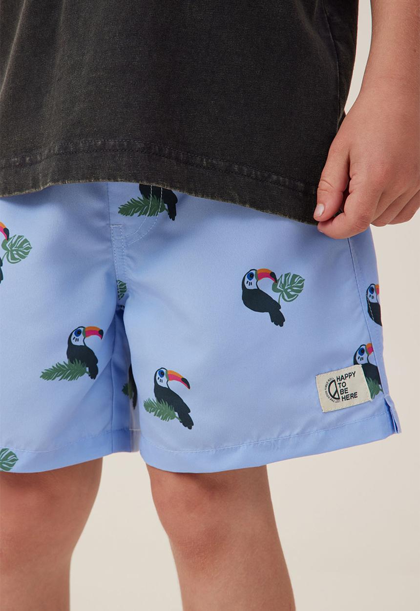 Cotton On - Bailey board short - dusk blue/toucan