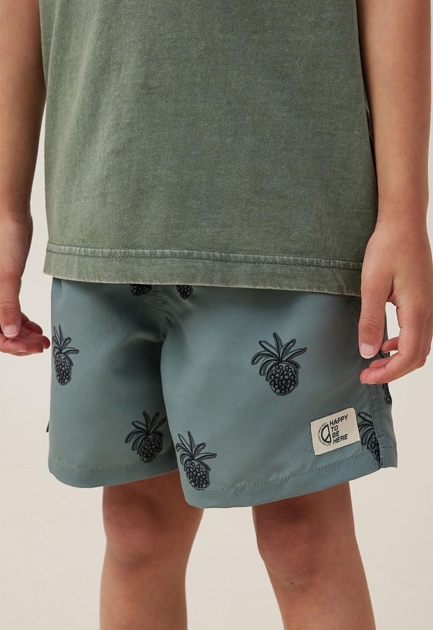 Cotton On - Bailey board short - swag green/pineapples