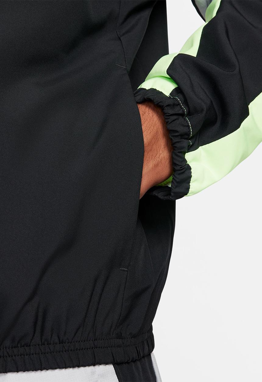 Nike -  Starting 5 woven jacket - lt smoke grey/lime blast/black/white
