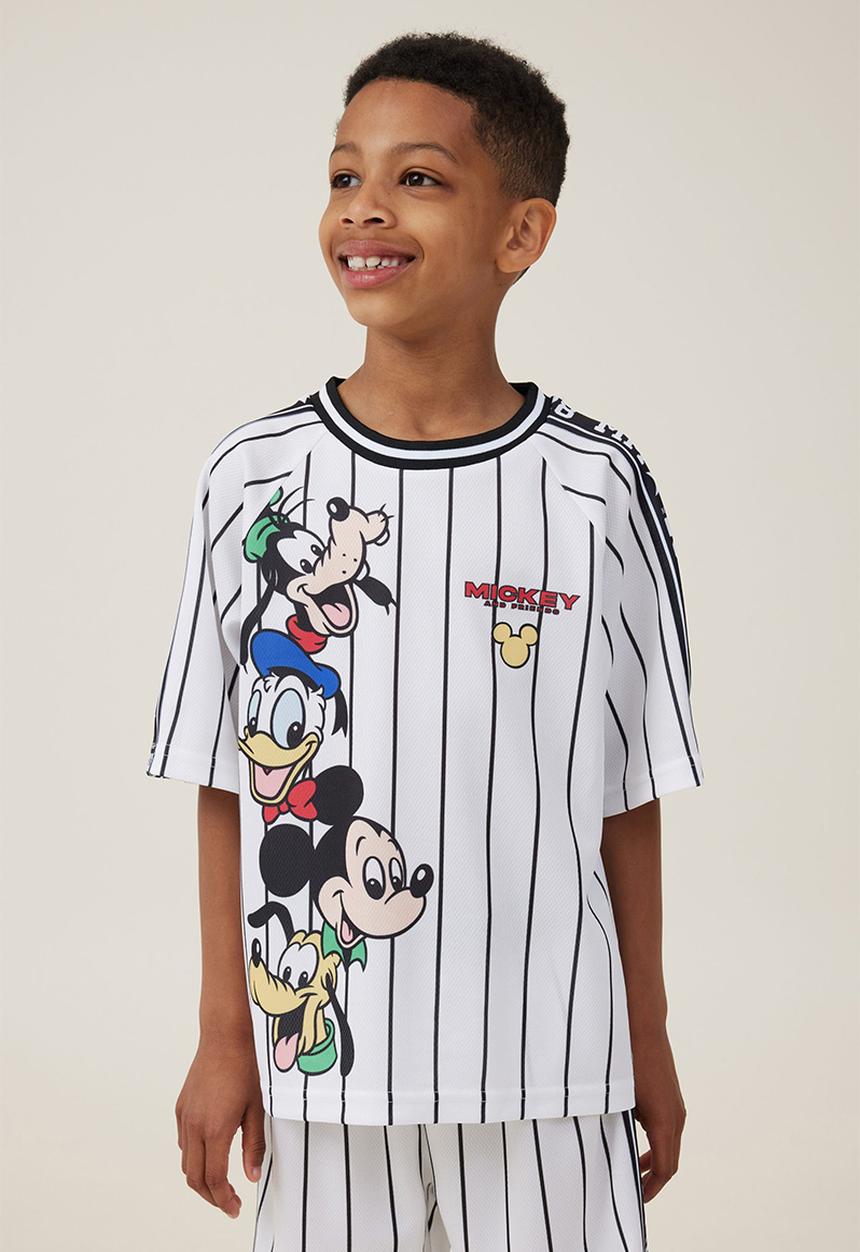 Cotton On - License soccer jersey - lcn dis vanilla stripe 100/mickey & friends