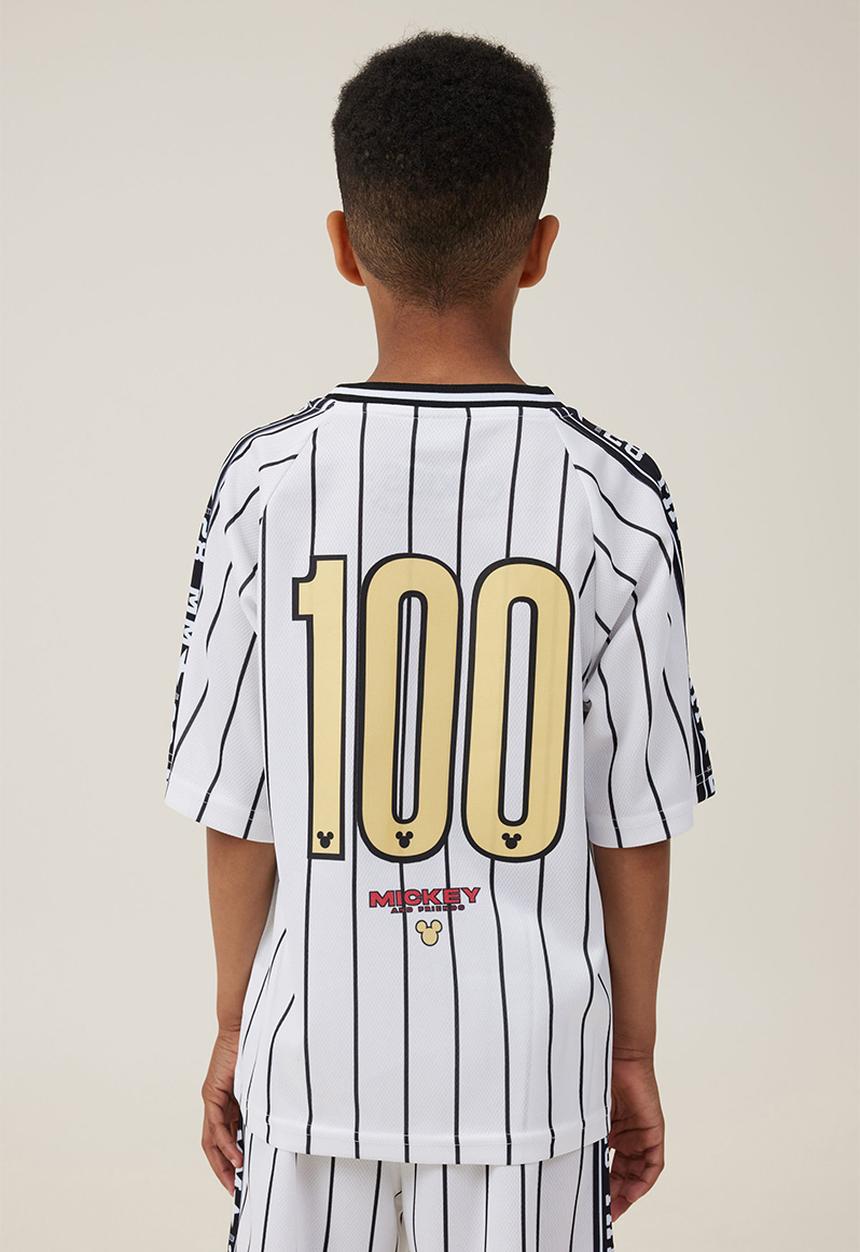 Cotton On - License soccer jersey - lcn dis vanilla stripe 100/mickey & friends