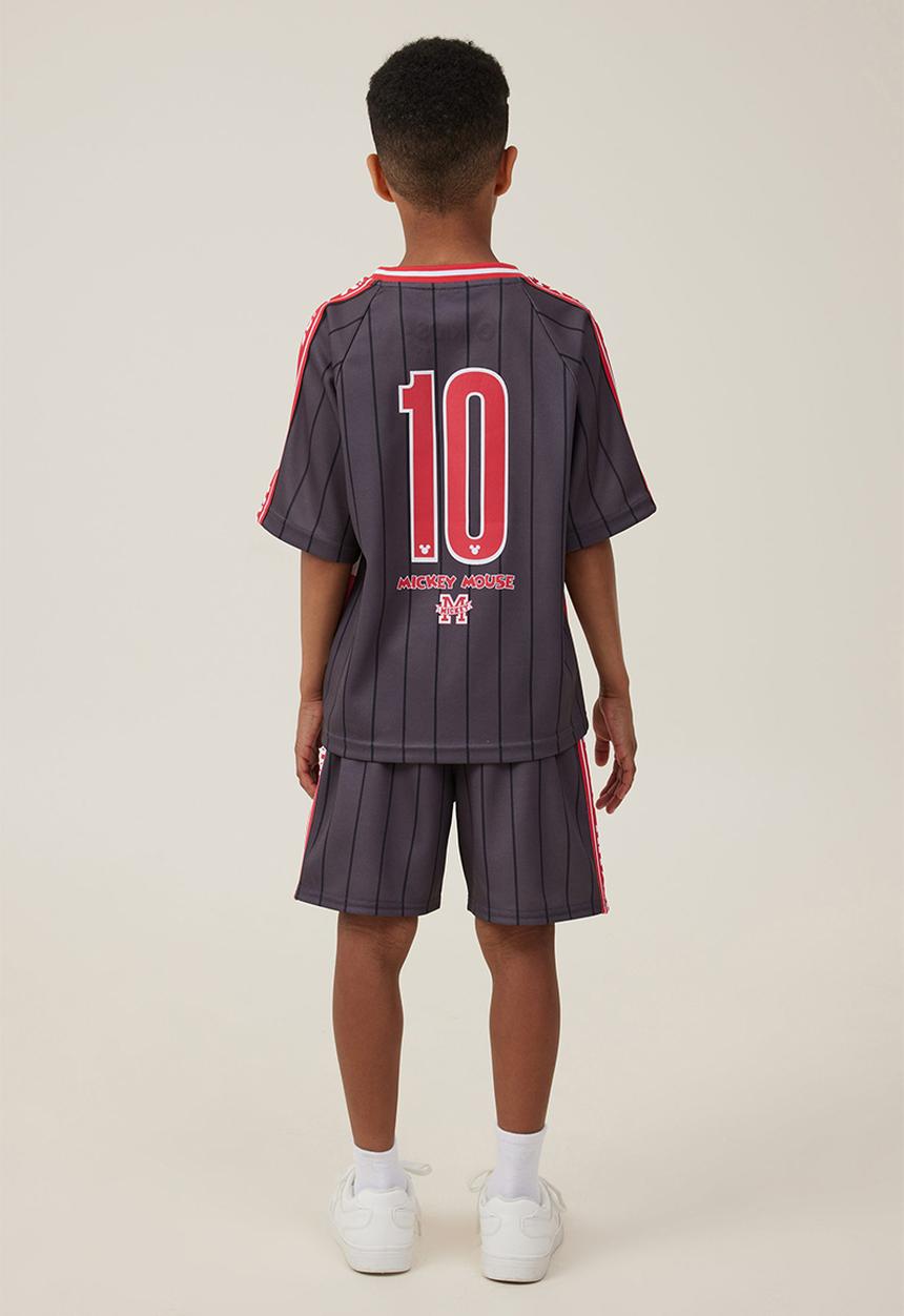 Cotton On - License soccer short - lcn dis rabbit grey stripe 10/mickey