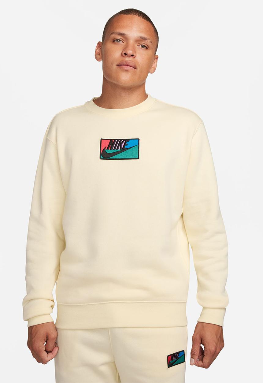 Nike - M nk club+ bb crew patch gx - cream 