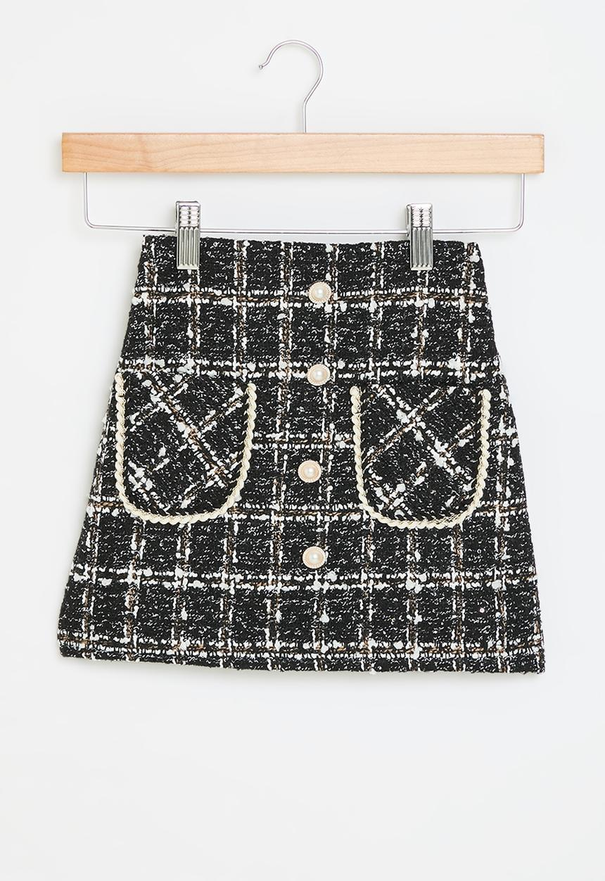 Pop Candy - Tweed skirt - black