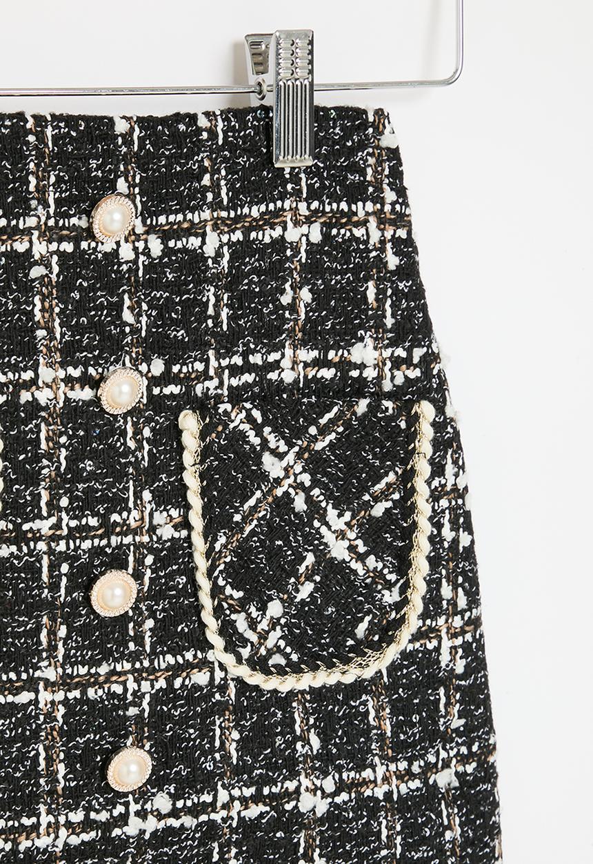 Pop Candy - Tweed skirt - black