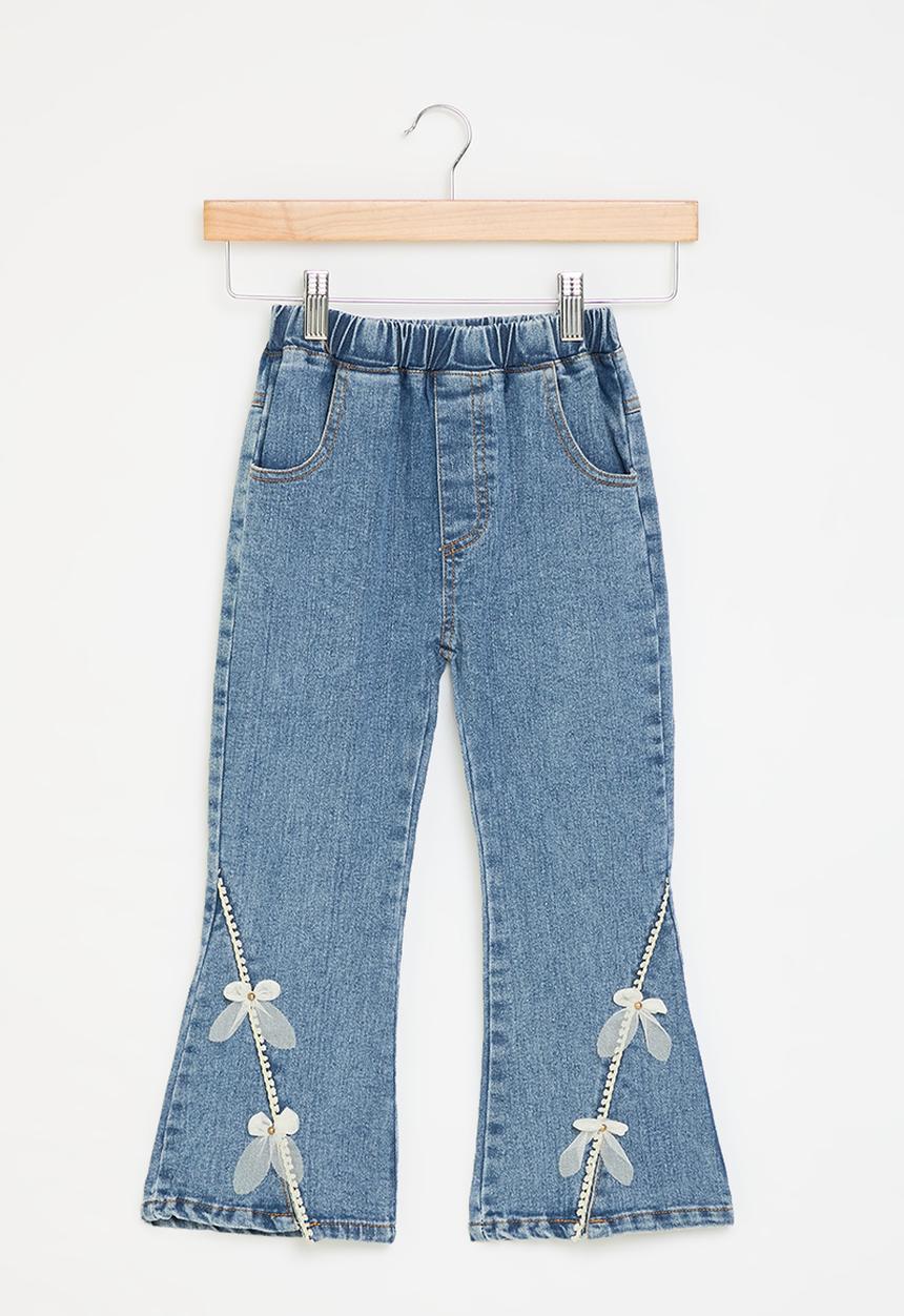 Pop Candy - Jeans with bow detail - light blue
