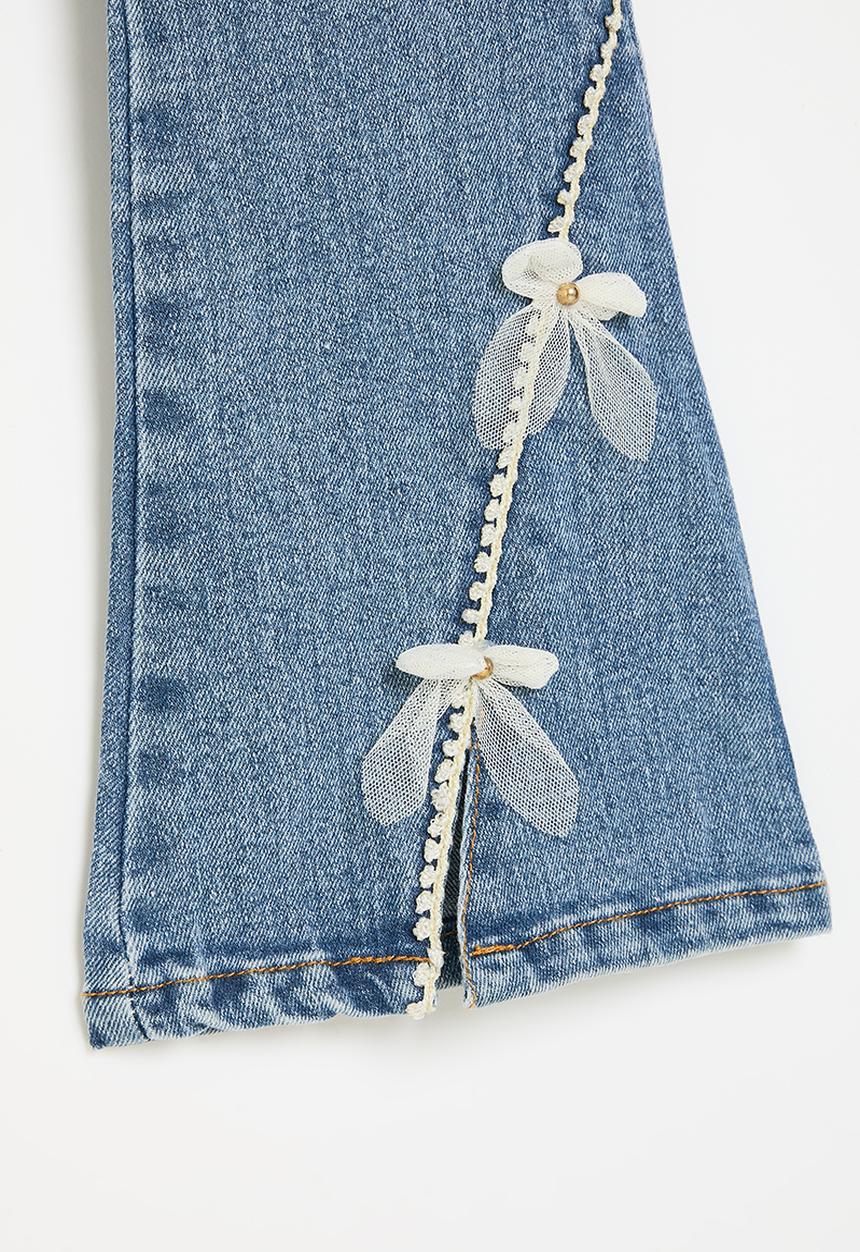 Pop Candy - Jeans with bow detail - light blue