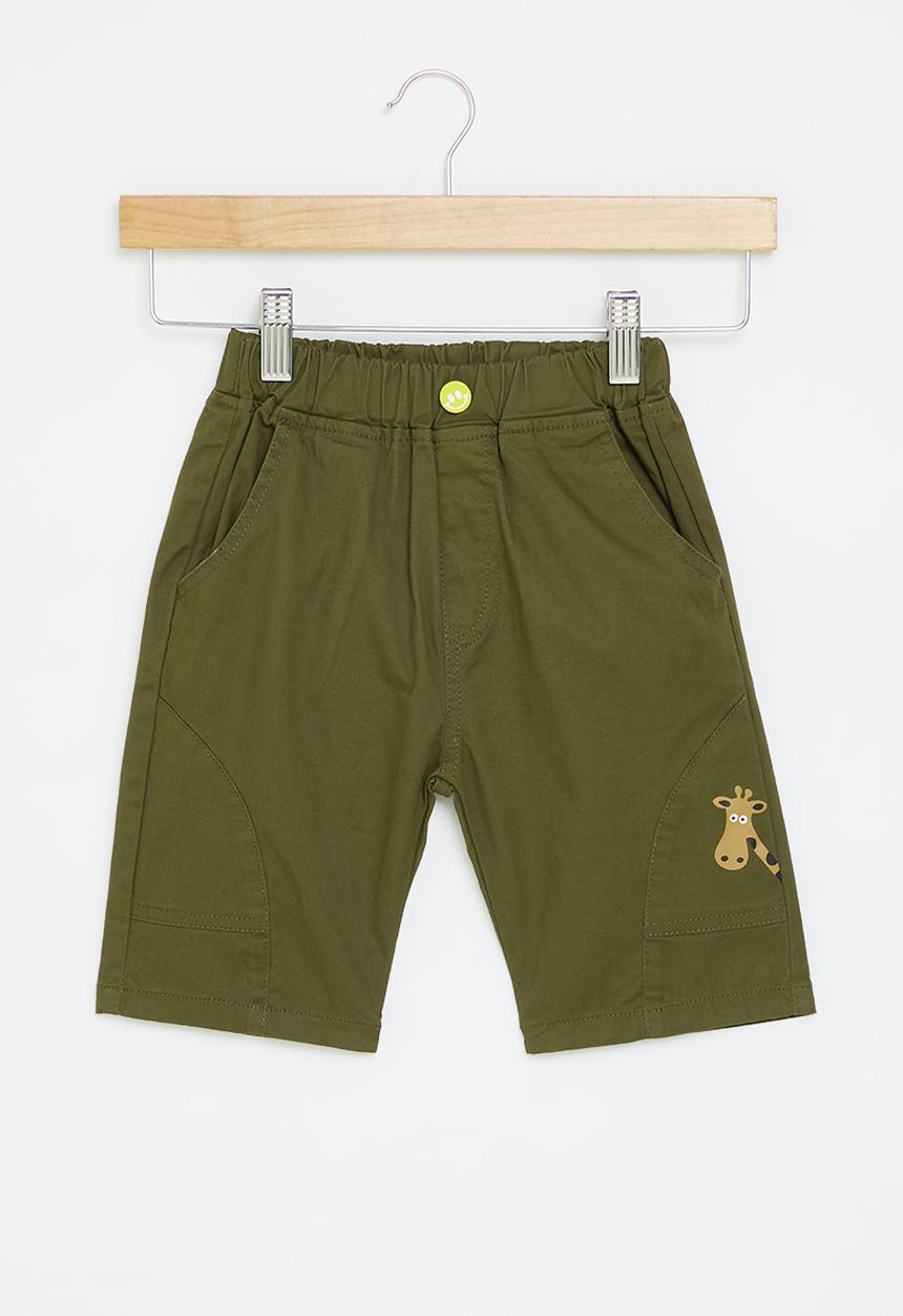 Pop Candy - Elastic waist shorts - green