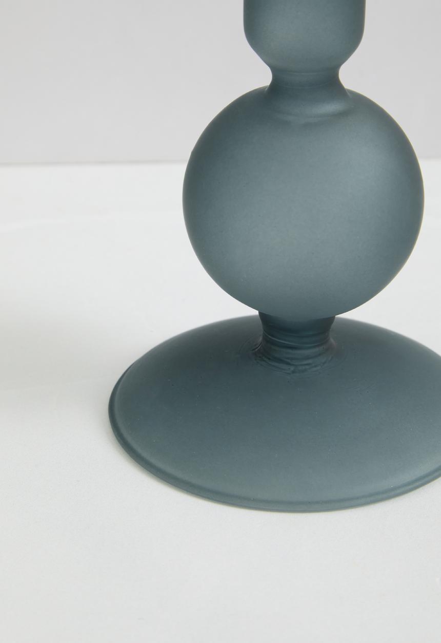 H&S - Stumpy Candle Holder - blue