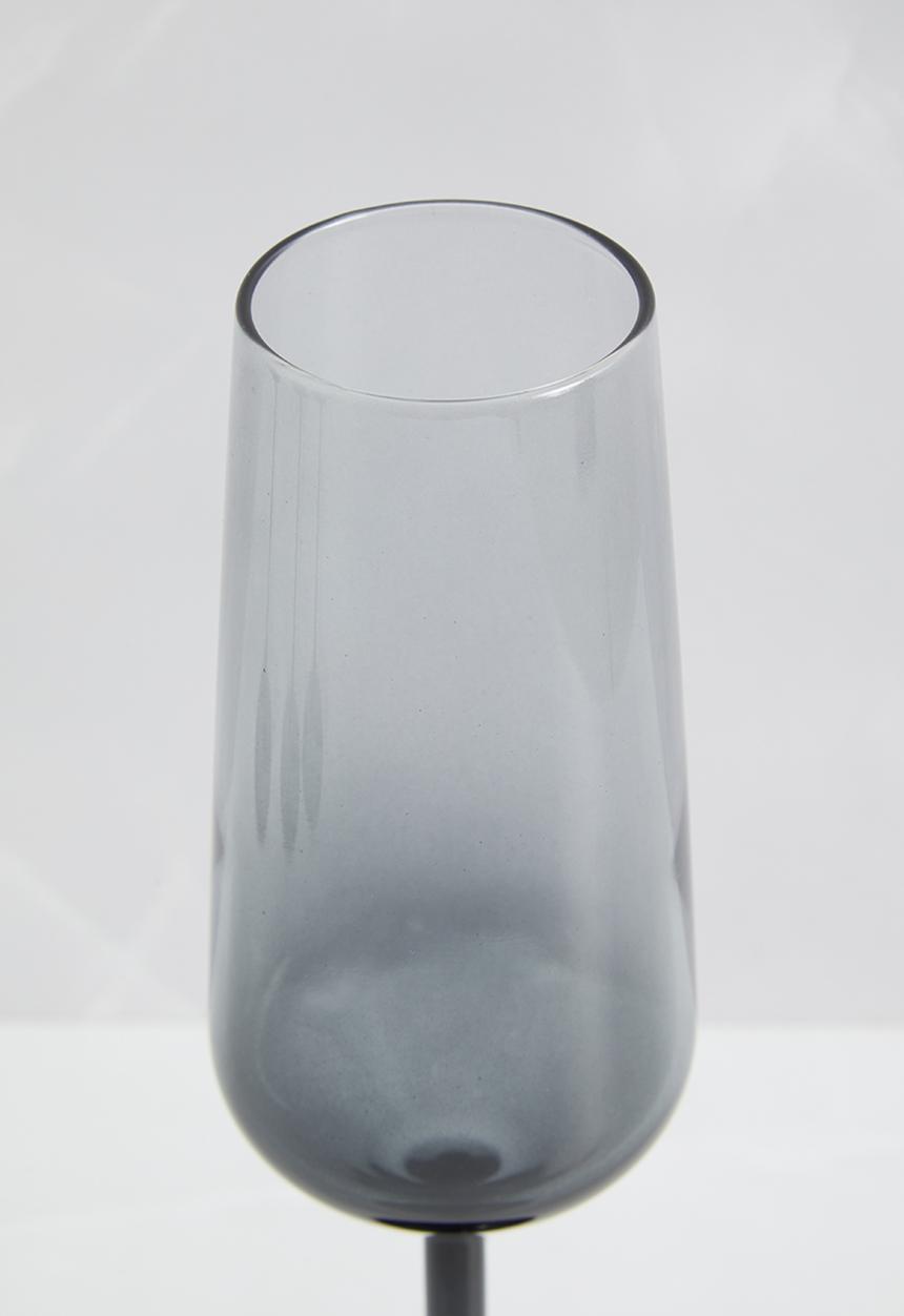Excellent Houseware - Tigua Champagne Flute Set Of 4 - Onyx