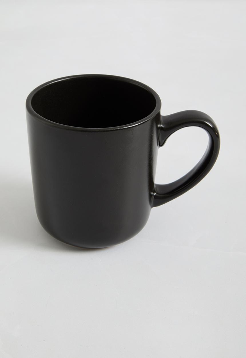 Excellent Houseware - Emble stoneware mug set of 4 - black
