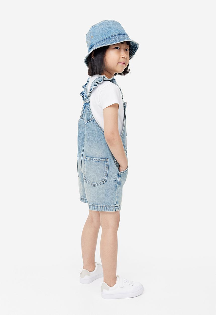 H&M - Denim dungaree shorts - blue