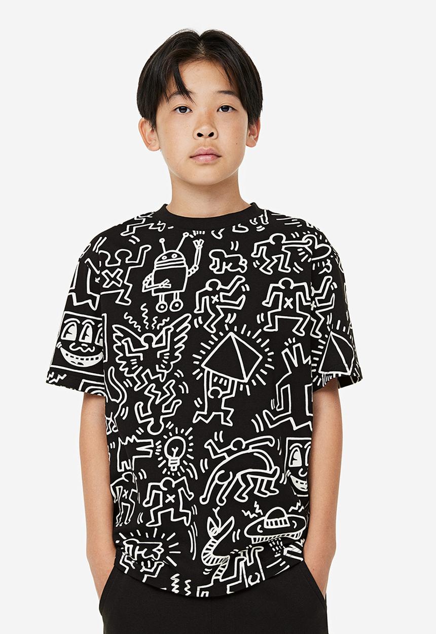 H&M - Printed t-shirt - black
