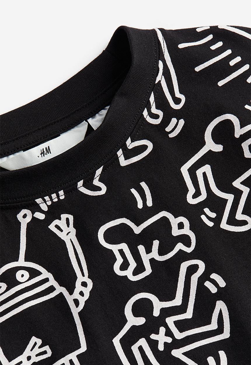 H&M - Printed t-shirt - black