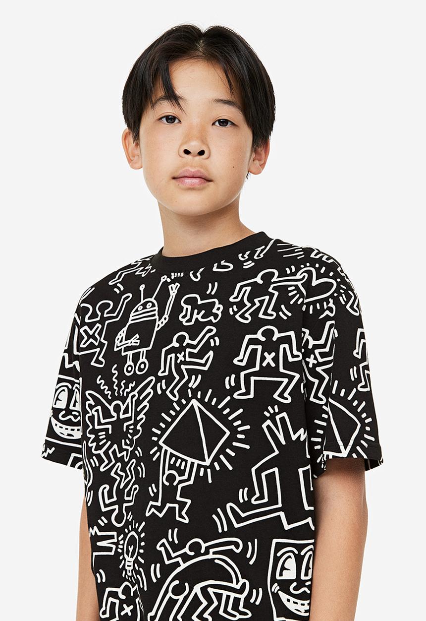 H&M - Printed t-shirt - black