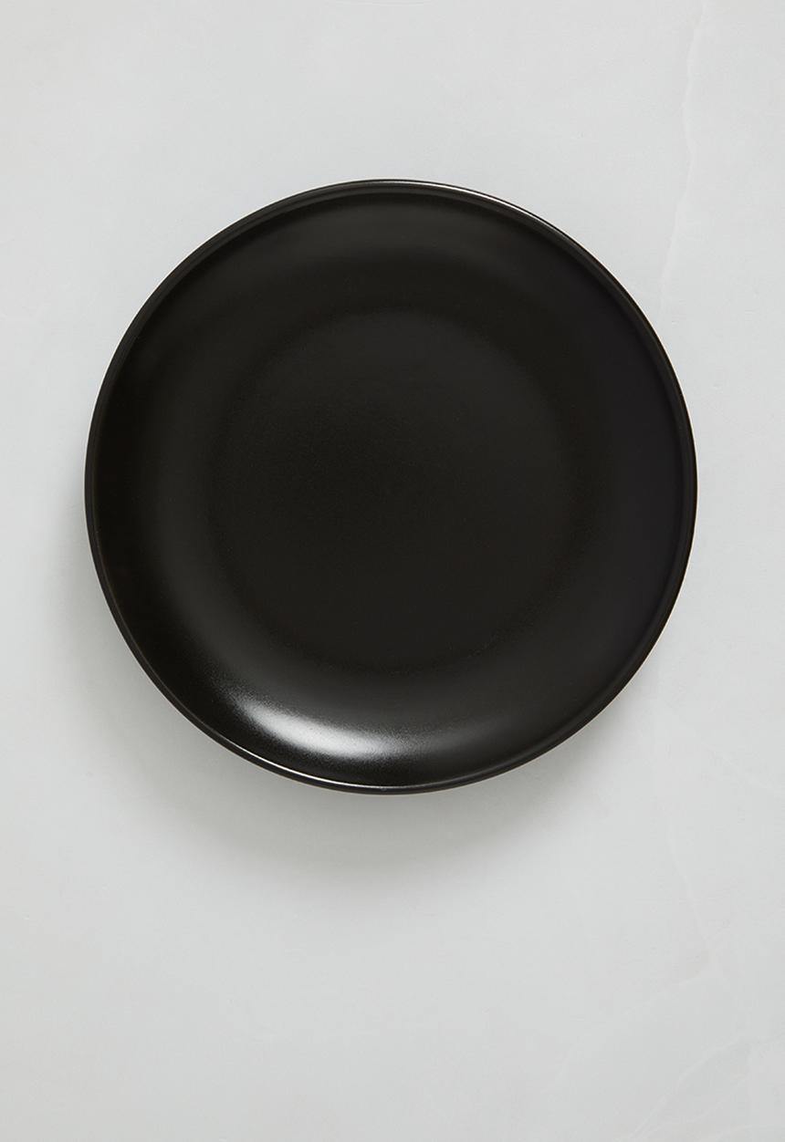 Excellent Houseware - Emble stoneware pasta bowl set of 4 - black