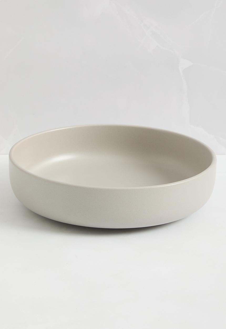 Excellent Houseware - Emble stoneware pasta bowl set of 4 - grey