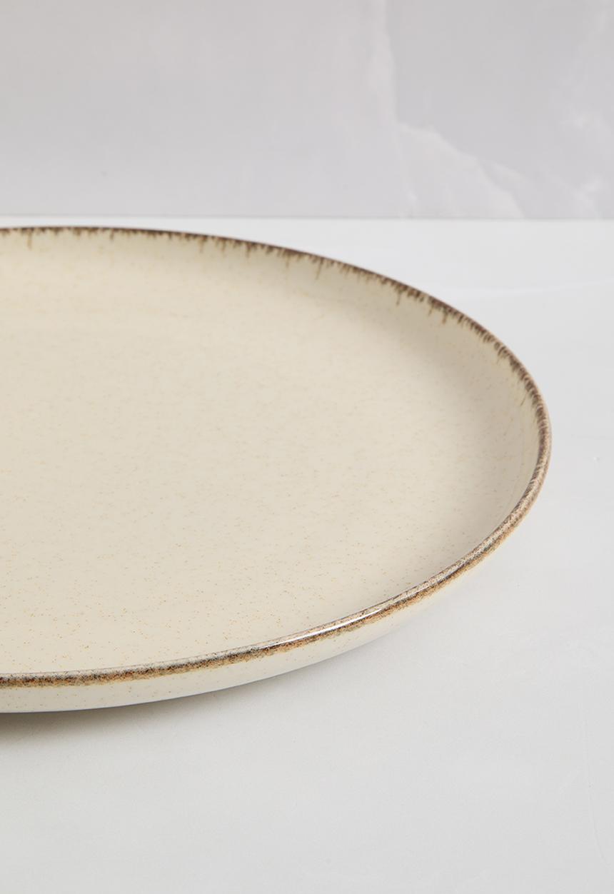 Excellent Houseware - Asara dinner plate set of 4 - beige