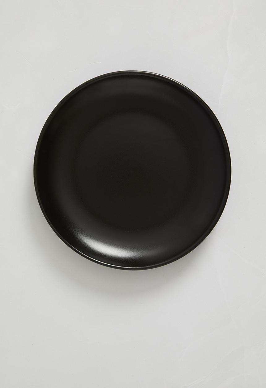 Excellent Houseware - Emble stoneware side plate set of 4 - black