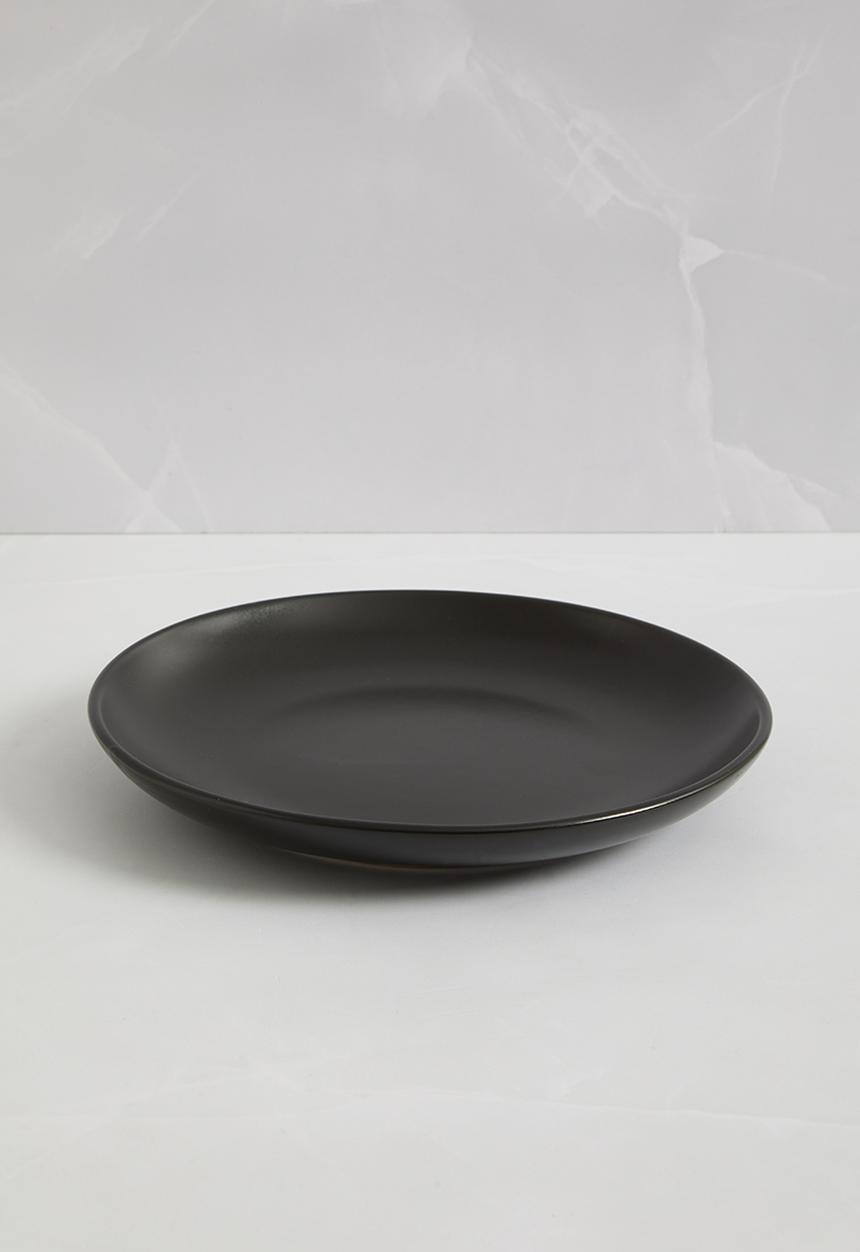 Excellent Houseware - Emble stoneware side plate set of 4 - black