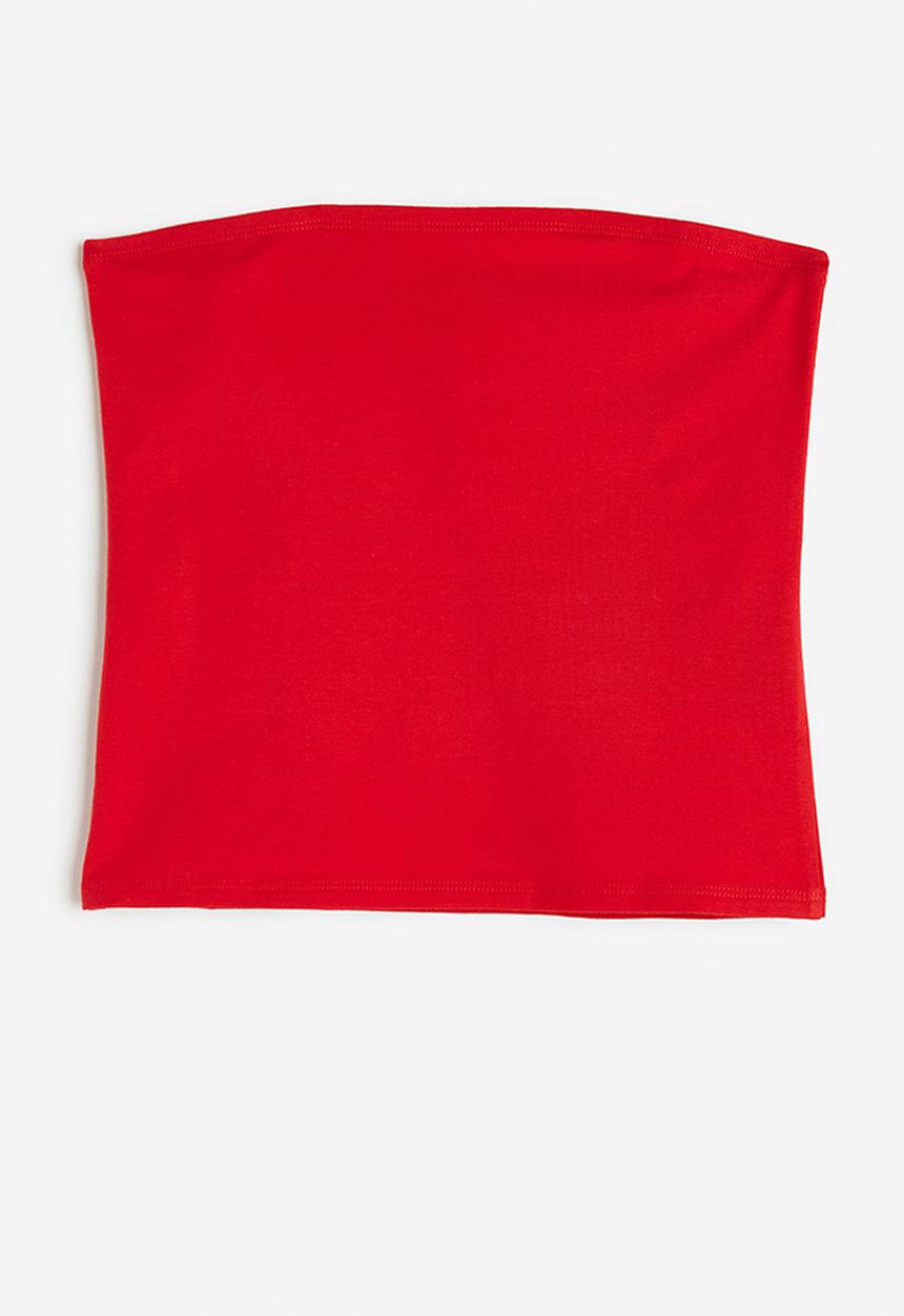 H&M - Jersey bandeau top - red