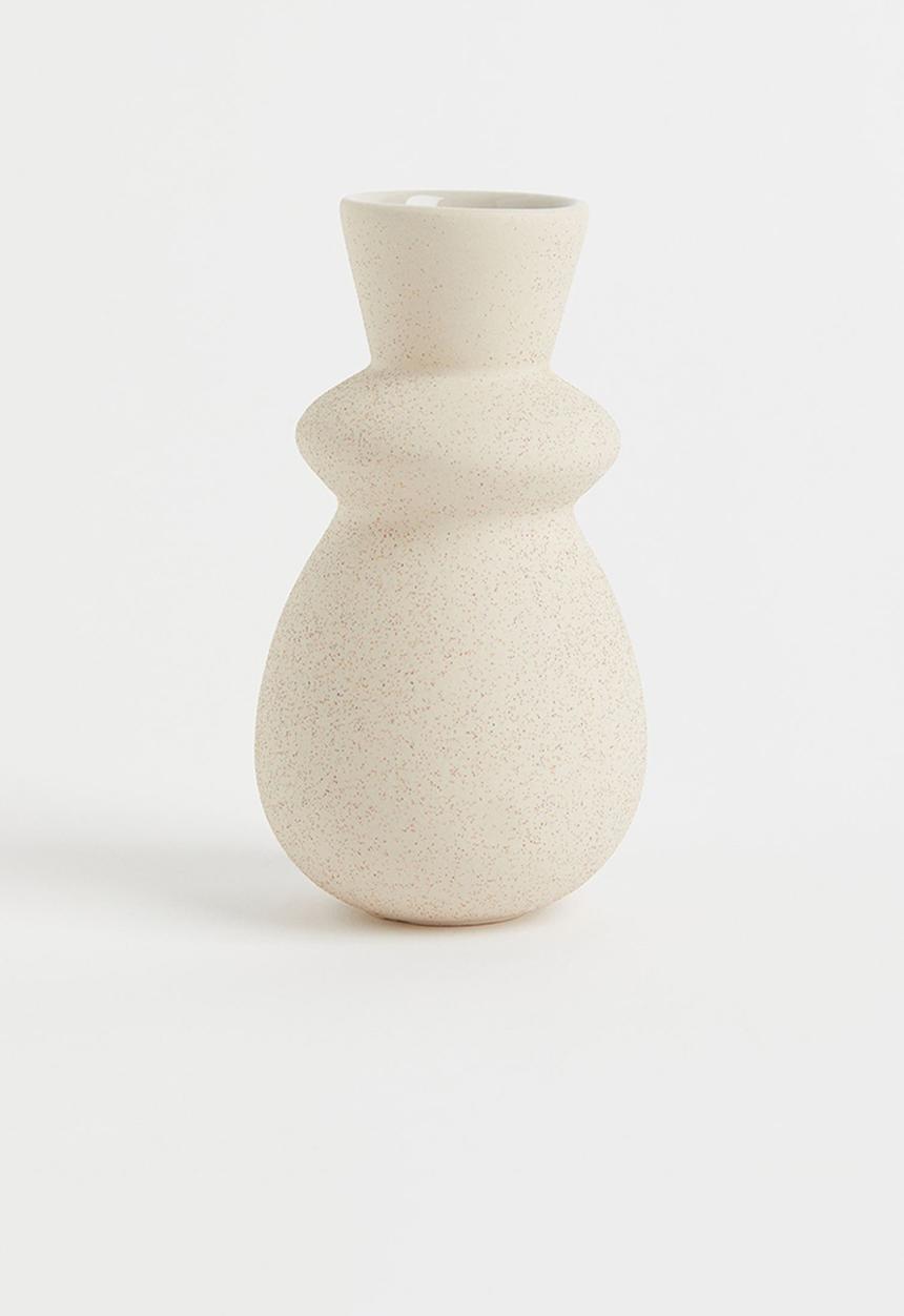 H&M - Small stoneware vase - beige