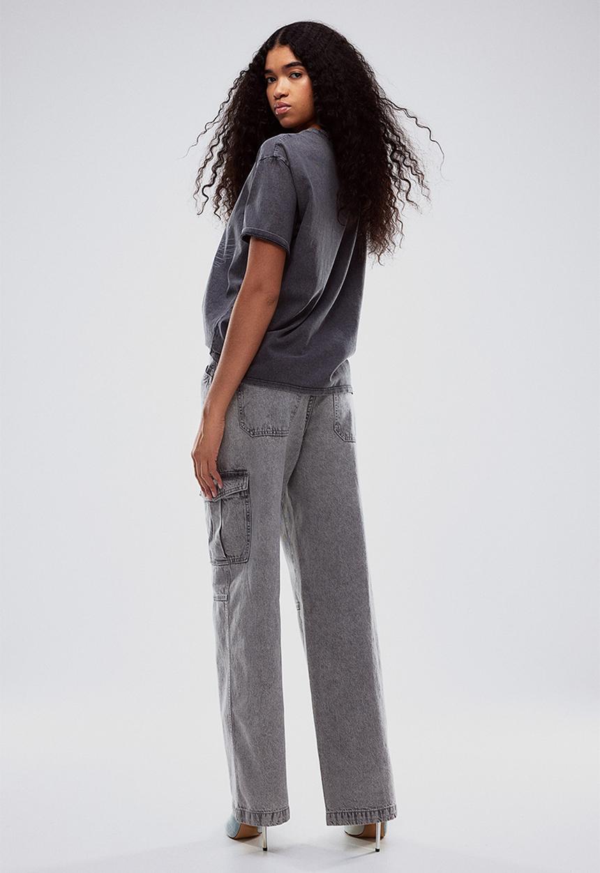 H&M - Oversized printed T-shirt - grey