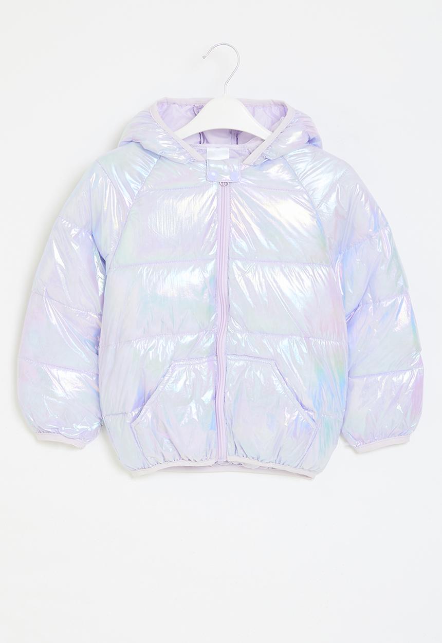 Pop Candy - Metallic puffer jacket - silver