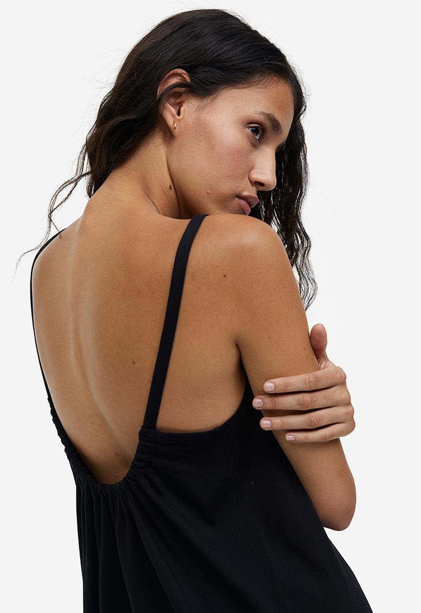 H&M - Oversized jersey dress - black