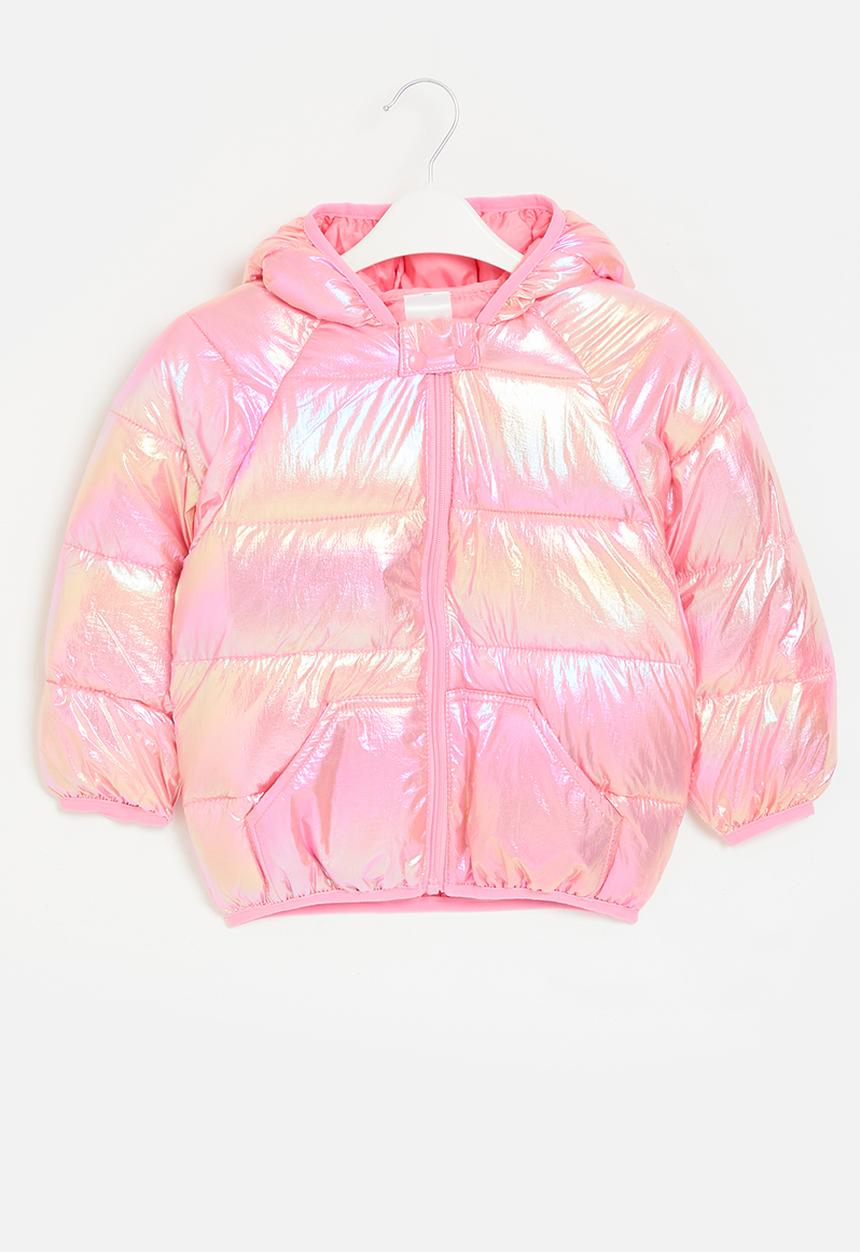 Pop Candy - Metallic puffer jacket - pink