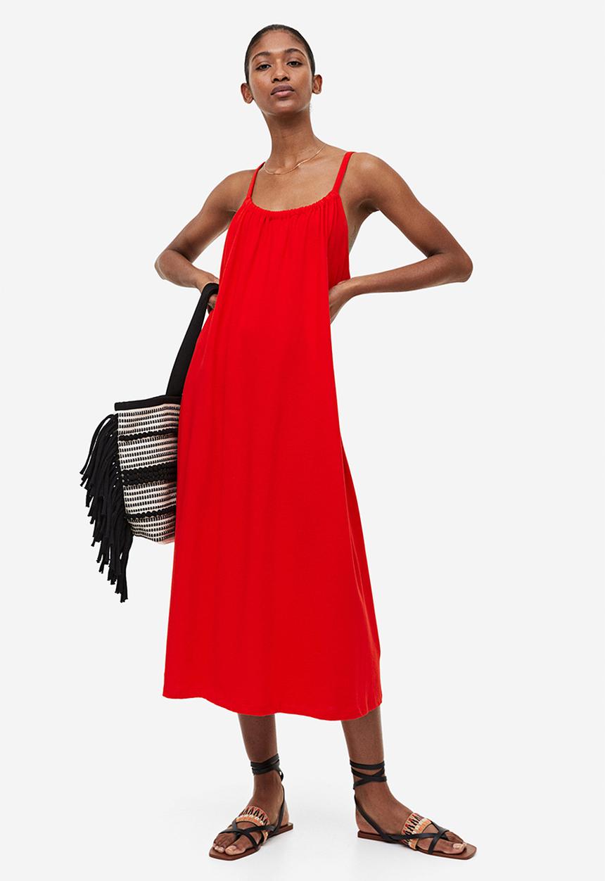 H&M - Oversized jersey dress - red