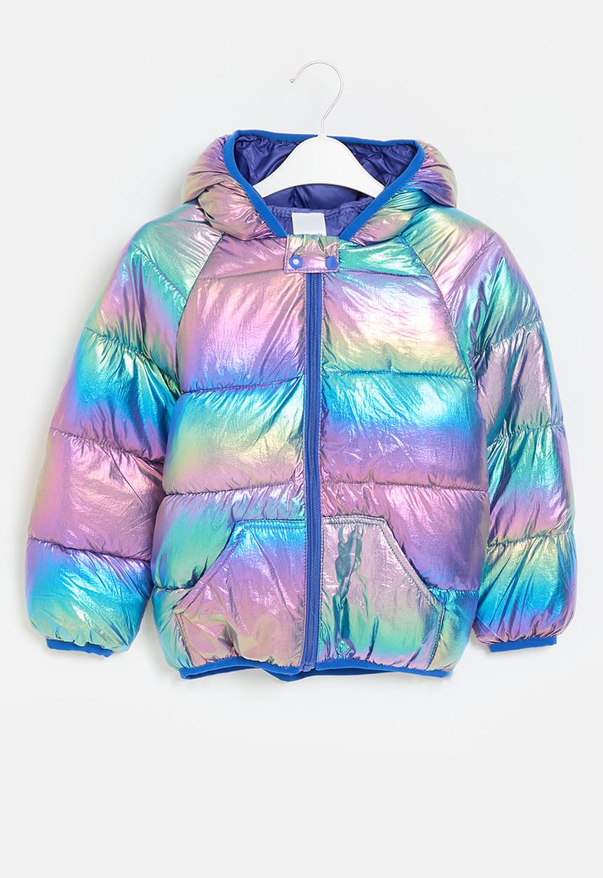 Pop Candy - Metallic puffer jacket - purple